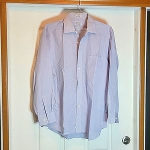 Eagle Shirt Size 16.5x34-35 Navy Blue Grid